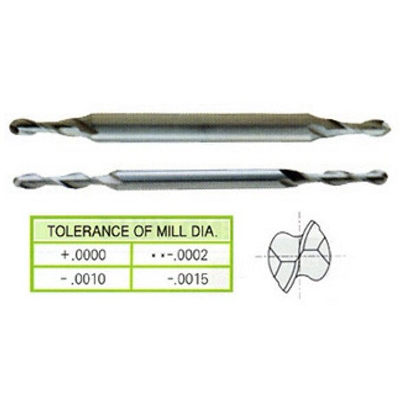 Yg-1 Tool 2 Flute Regular Length De Ball Nose Miniature Ticn Coated Hss 56020HC - main